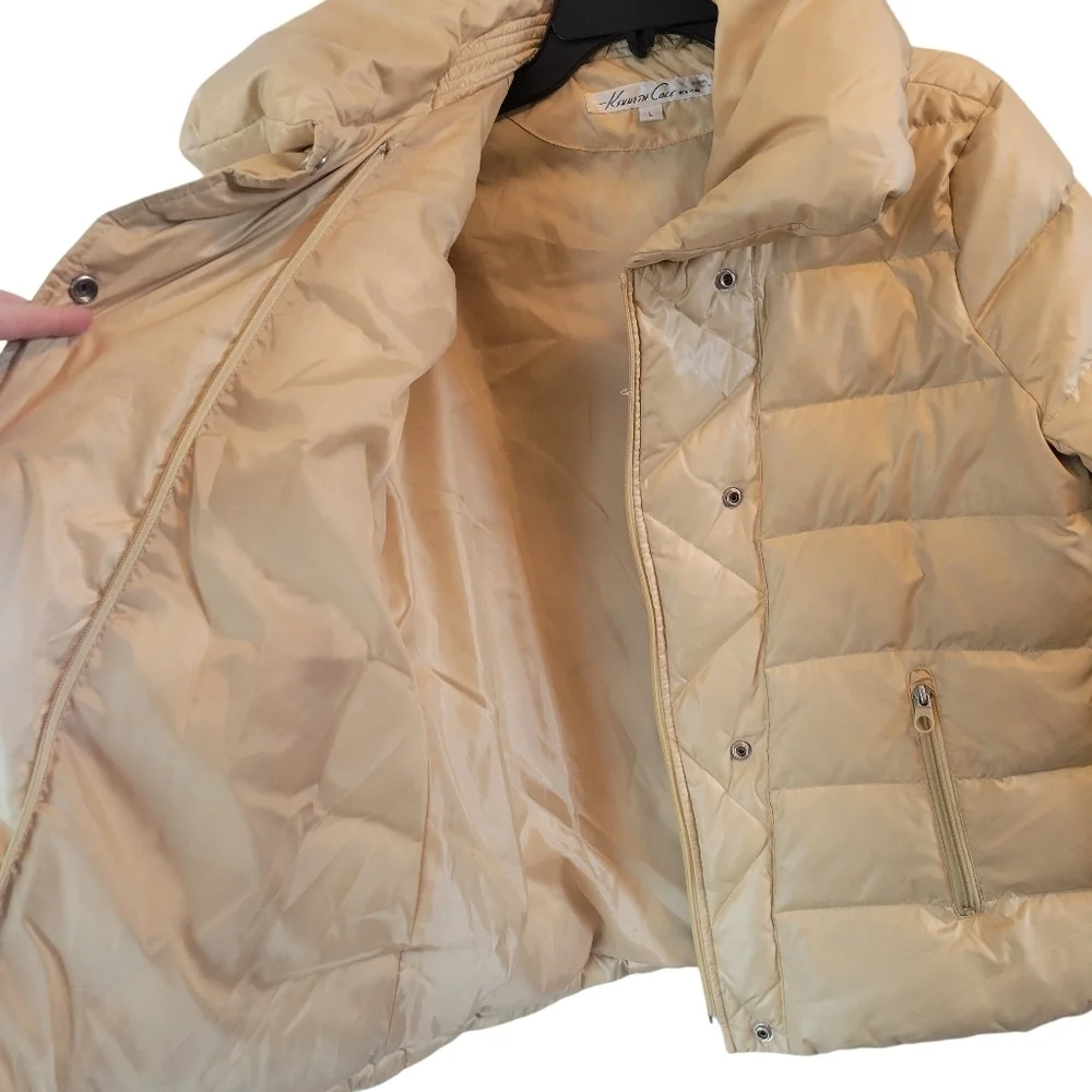 Kenneth Cole New York Yellow Down Puffer Jacket Coat